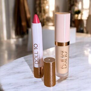 Doll 10 Beauty Lip Crayon in Be Fearless & HydraLux Concealer Light/Medium